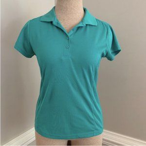 Lynx Women's Golf Shirt Short Sleeve Teal Polo Size Small